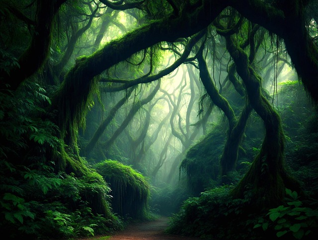 Free trees forest jungle illustration