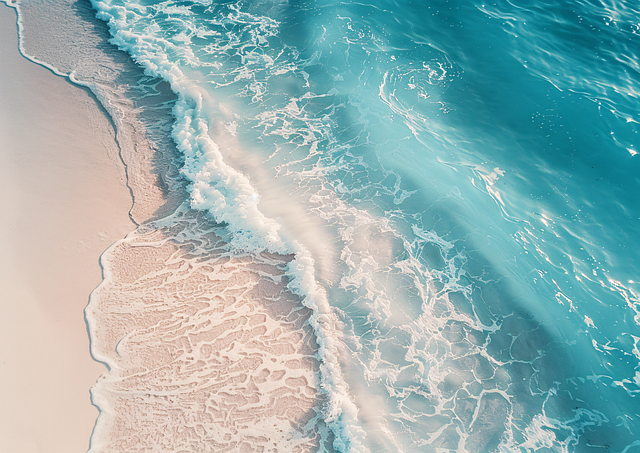 Free aerial beach pink-sand illustration