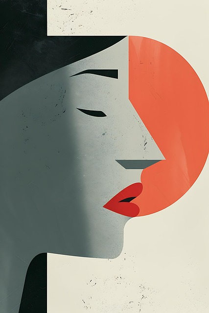 Free ai generated face side profile illustration
