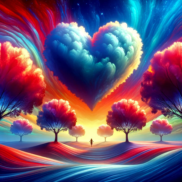 Free ai generated rainbow love colorful embrace illustration