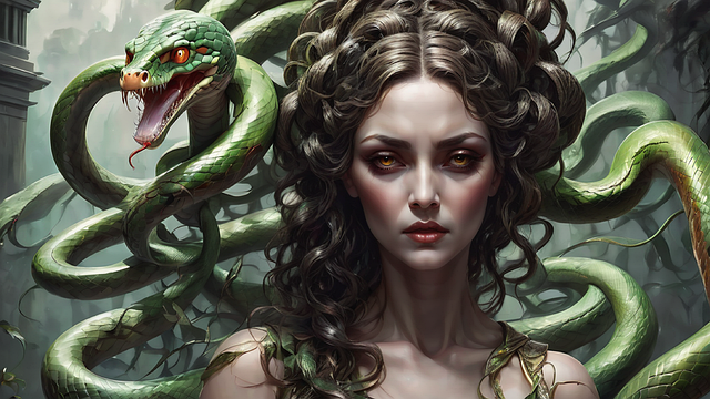 Free medusa mythology fantasy illustration