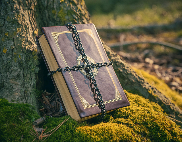 Free ai generated book chains illustration