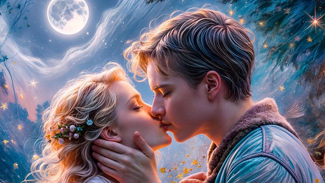 Free ai generated couple lovers illustration