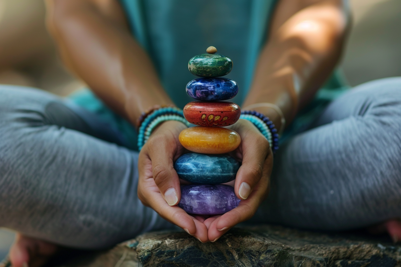Download free HD stock image of Ai Generated Stones Free ai generated stones chakras illustration