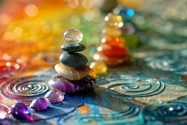 Free ai generated chakras stones illustration