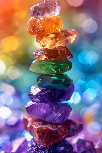 Free ai generated chakras stones illustration