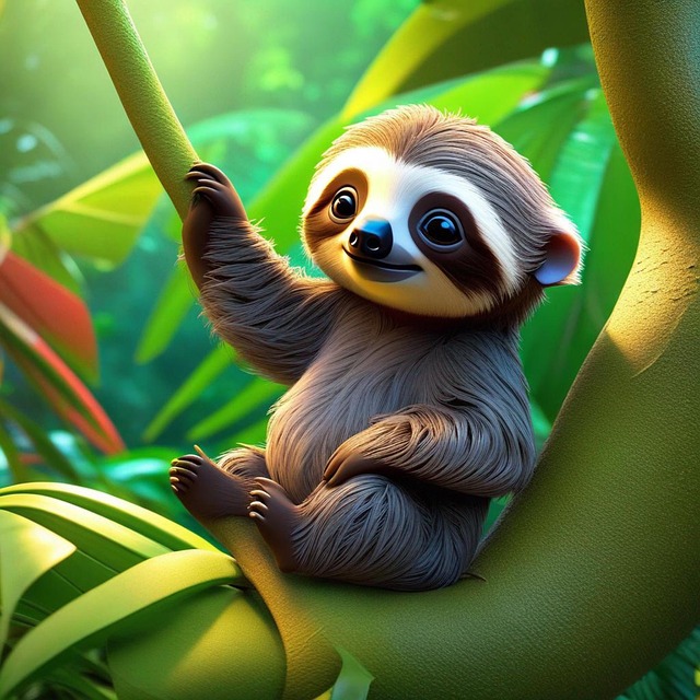 Free sloth nature animal illustration