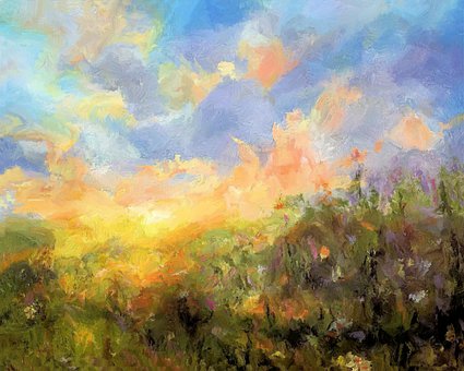Malen, Sonnenaufgang, Ländlich