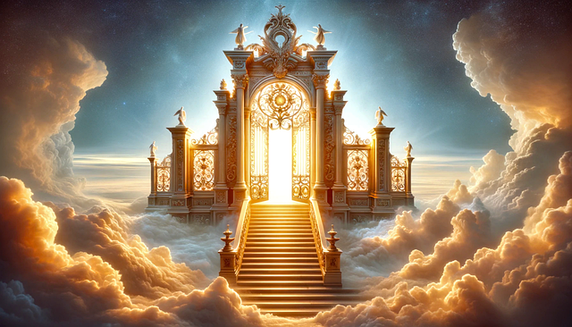 Free ai generated celestial pathway holy access illustration
