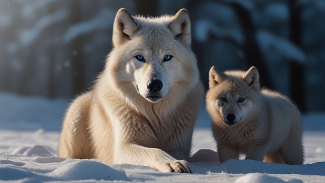 Download free HD stock image of Ai Generated Wolf Free ai generated wolf snow wolf illustration