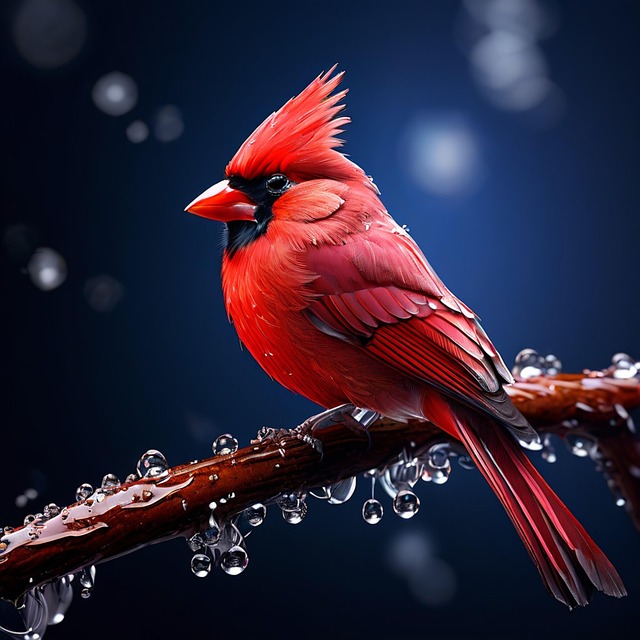 Free ai generated bird cardinal illustration