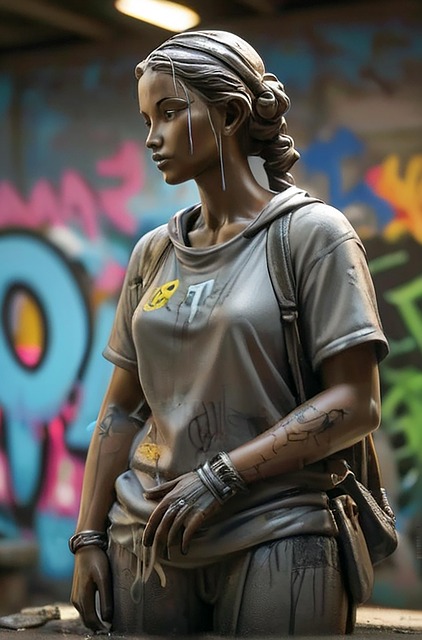 Ai Generert, Kvinne, Statue, Posere