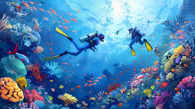 Free sea seabed underwater illustration