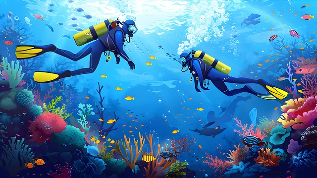 Free sea seabed underwater illustration