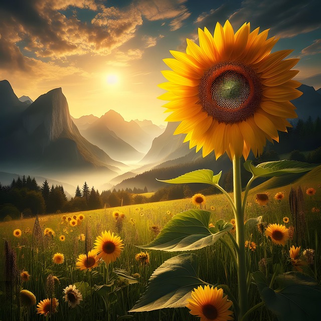Free sunflower sun flower illustration