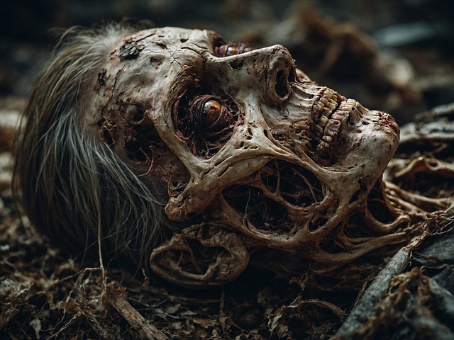 Free skull horror nature illustration