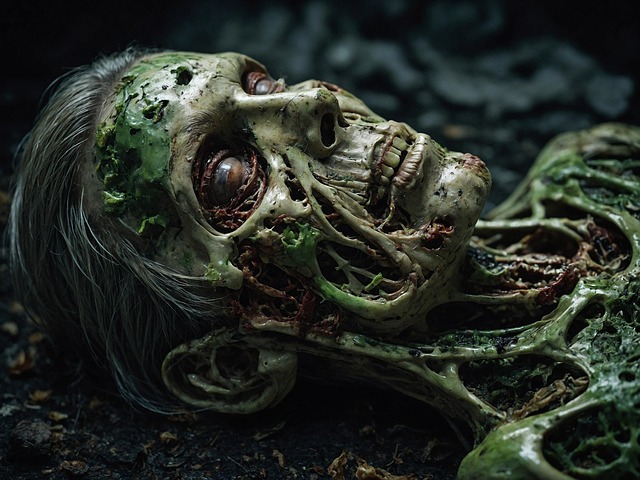 Free skull horror zombie illustration