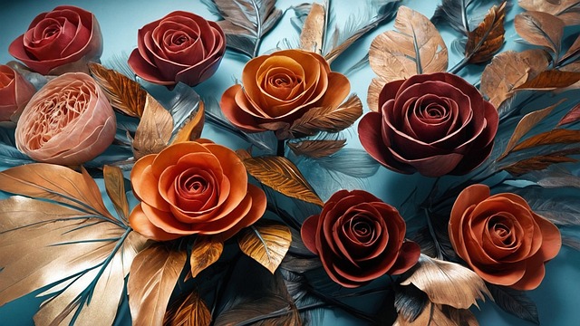 Free ai generated roses flowers illustration