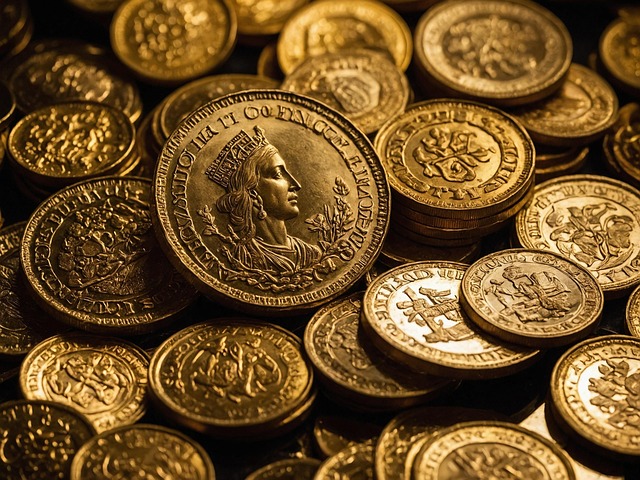 Free ai generated gold coins illustration