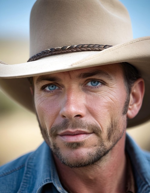 Free cowboy man hat illustration