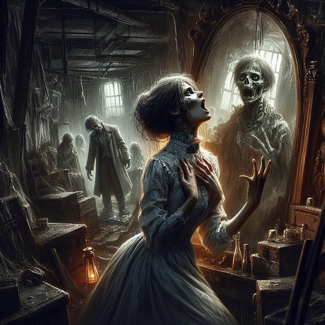 Free craziness evil horror illustration