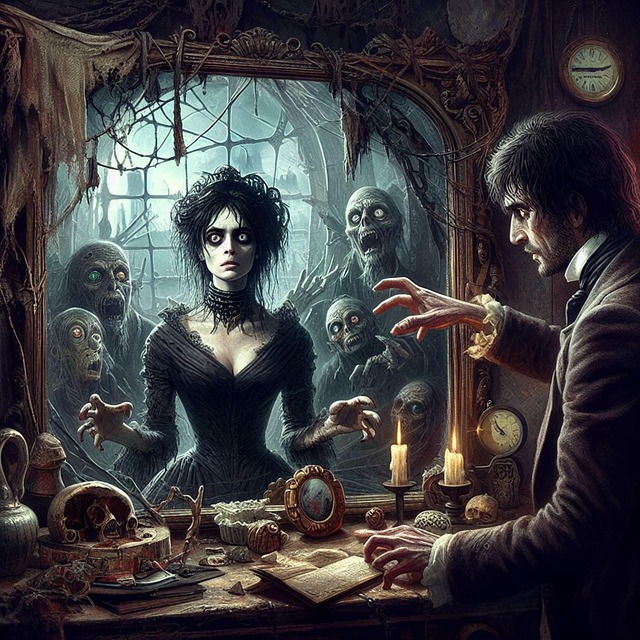 Free craziness evil horror illustration