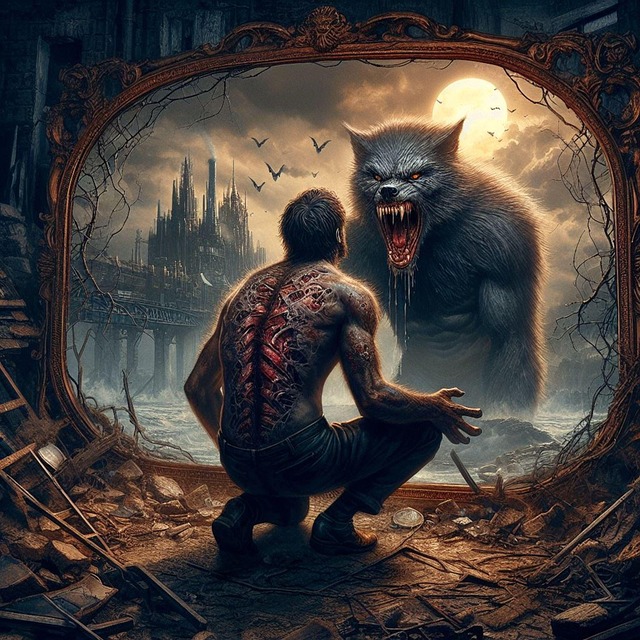 Free craziness evil horror illustration