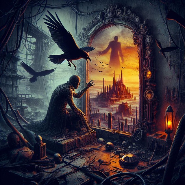 Free craziness evil horror illustration