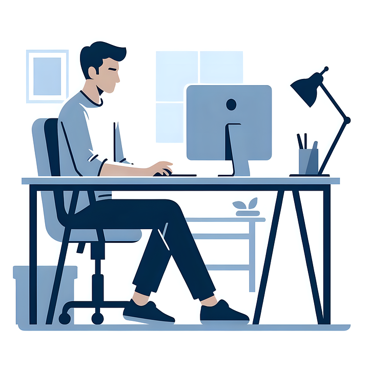 Download Student, Computer, Man. Royalty-Free Stock Illustration Image ...