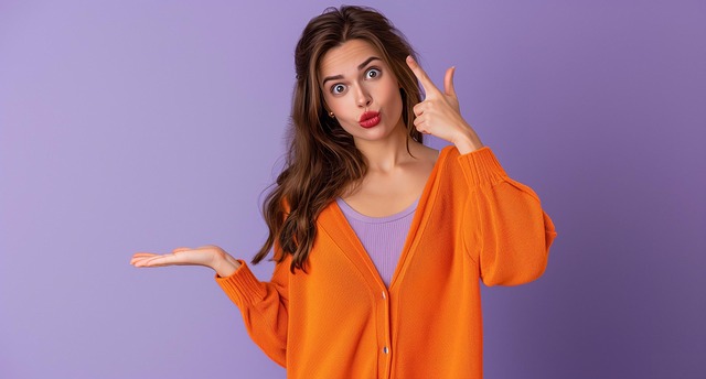 Free young woman orange illustration