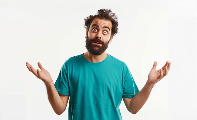 Free ai generated man surprised illustration