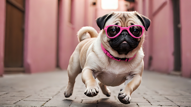 Free dog nature pug illustration