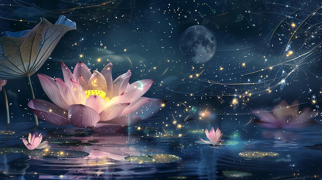 Free lotus flower nature illustration