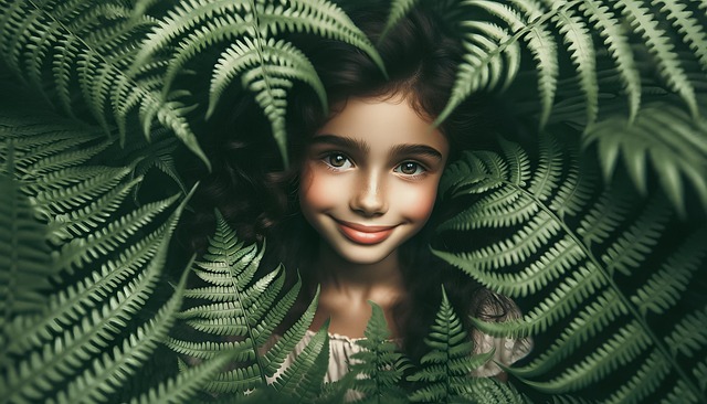 Free ai generated girl nature illustration