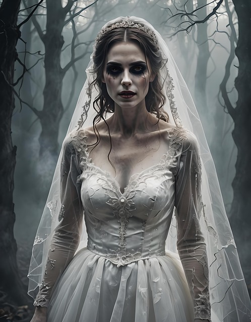 Free ai generated bride escaped illustration