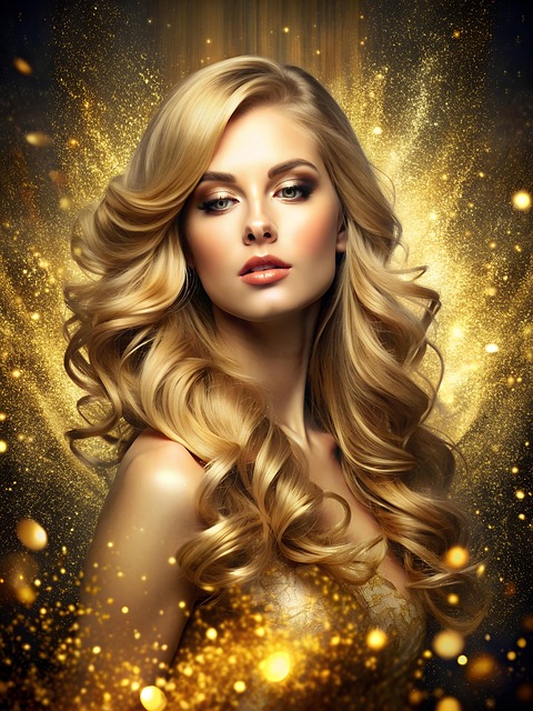 Free ai generated woman gold illustration