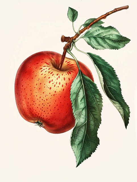 Free ai generated apple fruit illustration