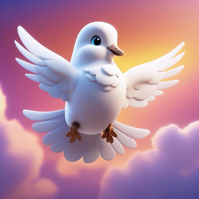 Free dove of peace white flying illustration