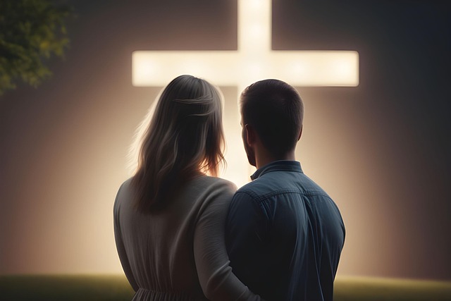 Free ai generated couple spiritual illustration