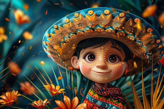 Download free HD stock image of Ai Generated Boy Free ai generated boy mexican illustration