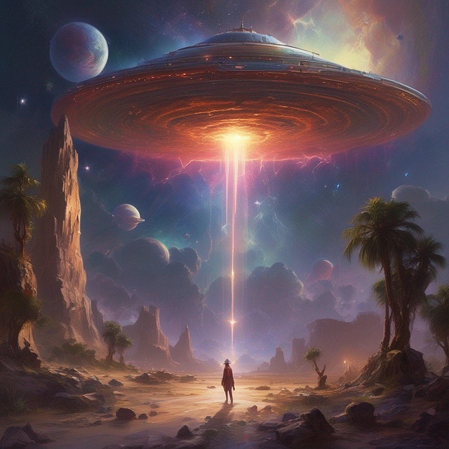 Free ai generated spaceship ufo illustration