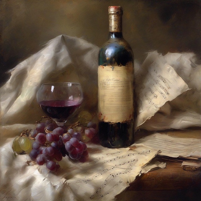 Free ai generated wine bottle illustration