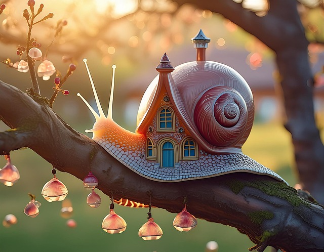 Free ai generated snail shell illustration