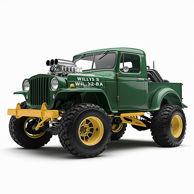 Free willys jeep hotrod illustration
