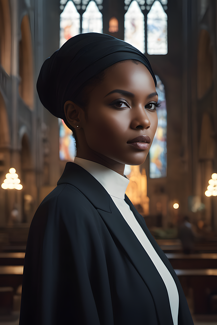 Ai Generiert, Farbige Frau, Kirche, Frau