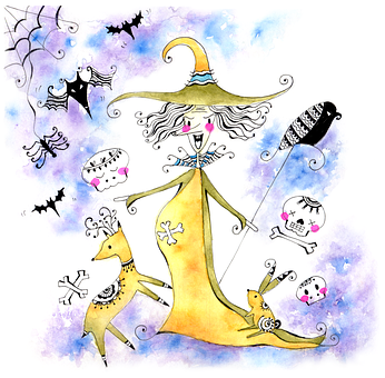 Free Witch Halloween illustration and picture