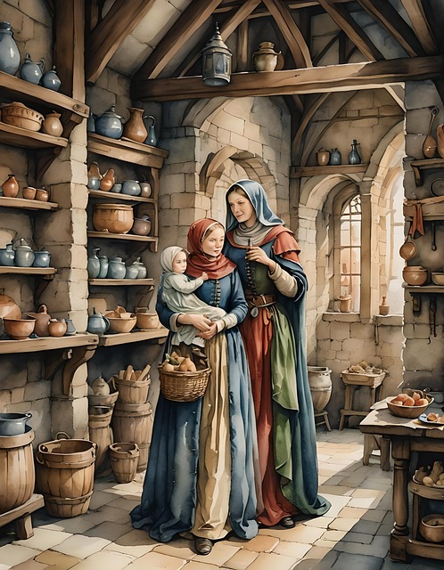 Free ai generated mother daughter illustration