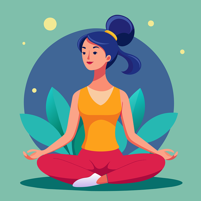Free ai generated lotus position yoga illustration