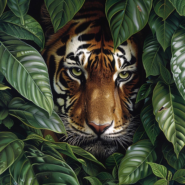Free ai generated nature tiger illustration