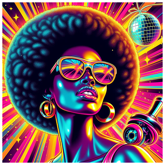Free Discotheque Black Woman illustration and picture